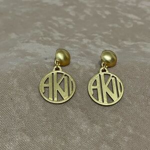 Vintage dangle and drop Anne Klein initial earrings